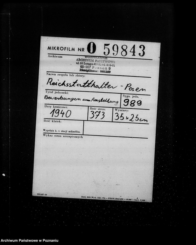 Obraz 1 z jednostki "Bewerbungen um Anstellung"