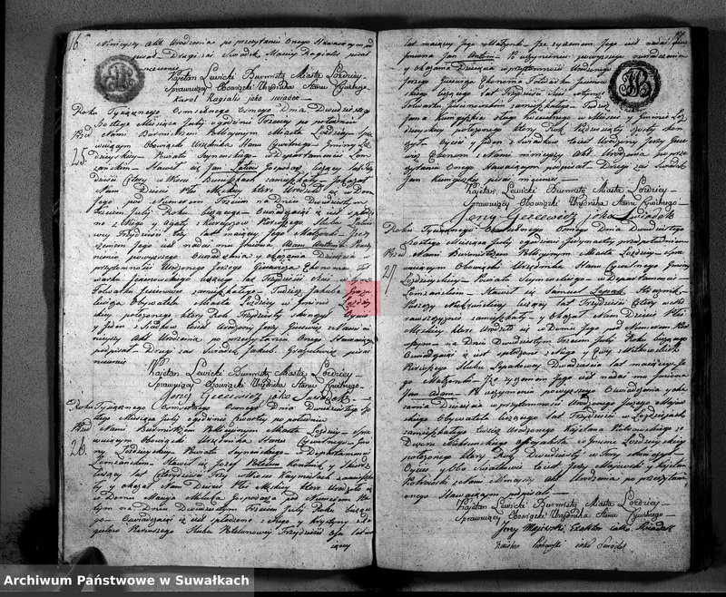 Obraz 11 z jednostki "Księga Akttów Urodzenia w Gminie Łozdziejskiey Pttu Seyneńskiego w Deppartamentcie Łomżyńskim 1808 Maja 1 go dnia sporządzona"