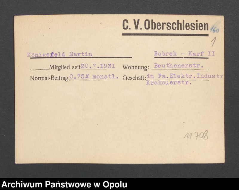 Obraz 3 z jednostki "[Königsfeld Martin, Bobrek]"