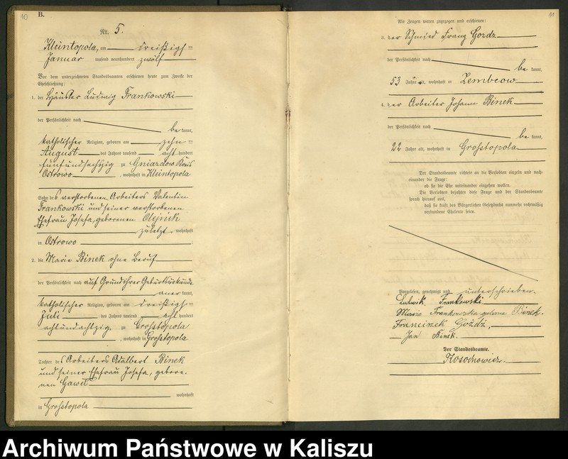 Obraz 8 z jednostki "[Księga małżeństw]"