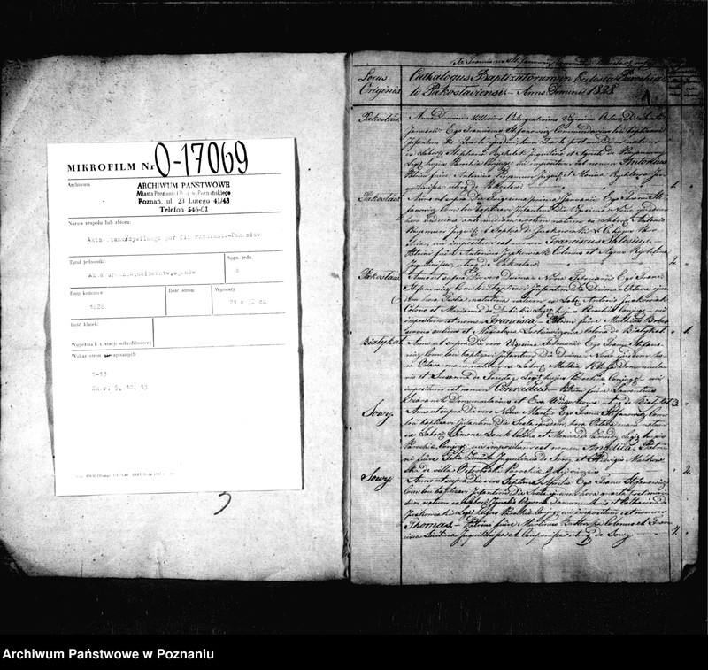 Obraz 3 z jednostki "Liber baptisatorum, mortuorum, copulatorum"