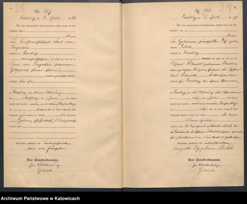 Obraz 18 z jednostki "Księga urodzeń nr 400-799"