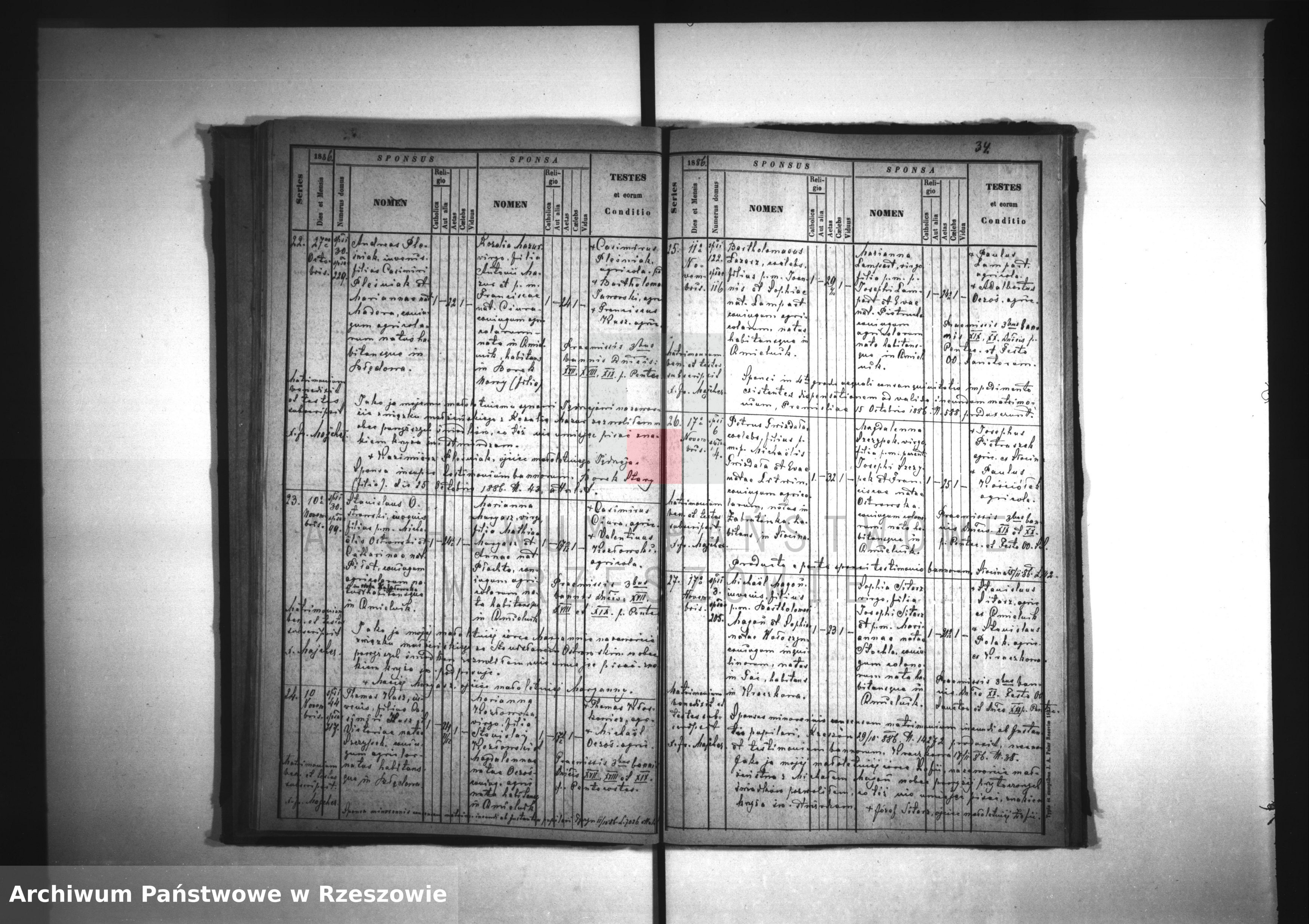 Skan z jednostki: Chmielnik - księga małżeństw