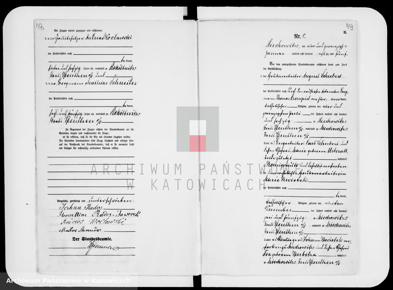 image.from.unit.number "Księga małżeństw za rok 1885 [nr 1 - 88]"