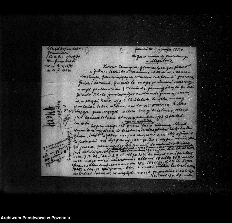 Obraz 11 z jednostki "/Związek Towarzystw Gimnastycznych Sokół w Polsce- sprawa rejestracji Dzielnicy w Poznaniu i zarządów okręgów/"