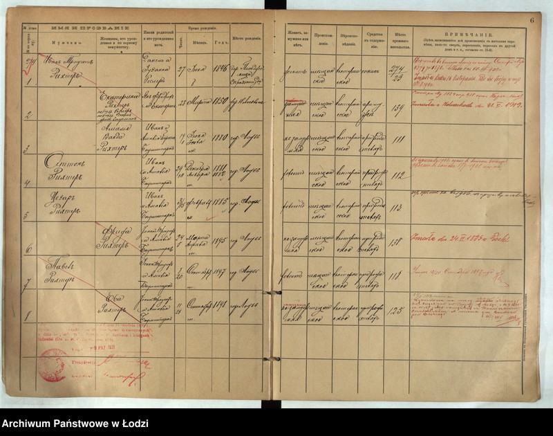 Obraz 7 z jednostki "[Księga ludności stałej m. Łodzi guberni piotrkowskiej nr domu 274-278]"