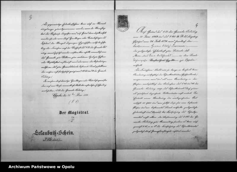 Obraz 9 z jednostki "Acta des Magistrats zu Oppeln betreffend den Wein- u.[nd] Bier-Ausschank im Siwinna