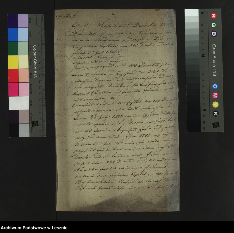 Obraz 4 z jednostki "[Akta manualia des Adwokat Jungmann zu Lissa in Sachen des Kaufmanns Bielefeld zu Posen gegen den Magistrat zu Lissa wegen 424 R. nebst Zinsen]"