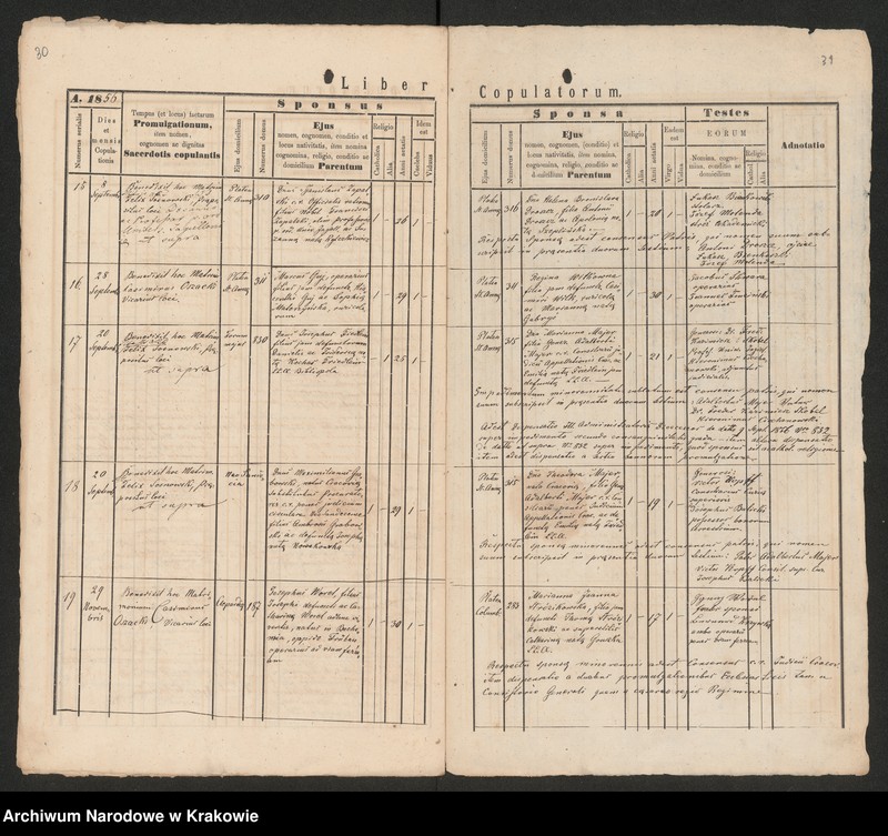 Obraz 19 z jednostki "[Księga małżeństw]"