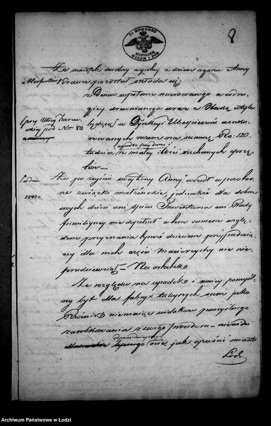 Obraz 12 z jednostki "Akta tyczące się ustanowienia rady familijnej i spisu inwentarza po zmarłej Annie z Kerfertów Krauze"