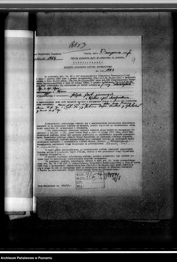 Obraz 14 z jednostki "Zatwierdzenie zakładu przemysłowego Fabryka Farb "Metalofarb" Ujście pow. chodzieski"