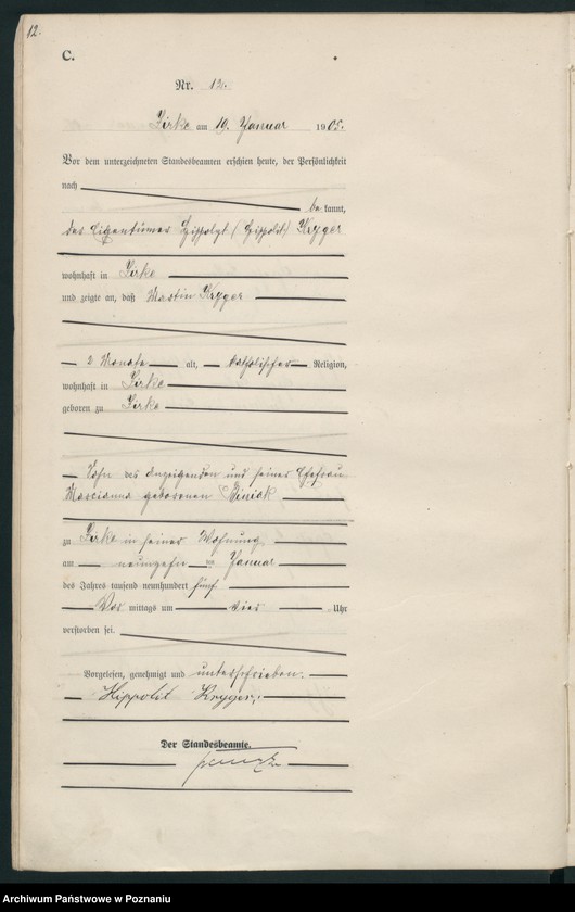 Obraz 15 z jednostki "Sterbe-Haupt-Register"