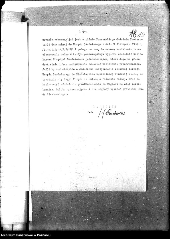 Obraz 19 z jednostki "Opcje, sprawy kolonizacyjne, przewłaszczenia, eksmisje kolonistów [organizacyjne i parcelacyjne]"