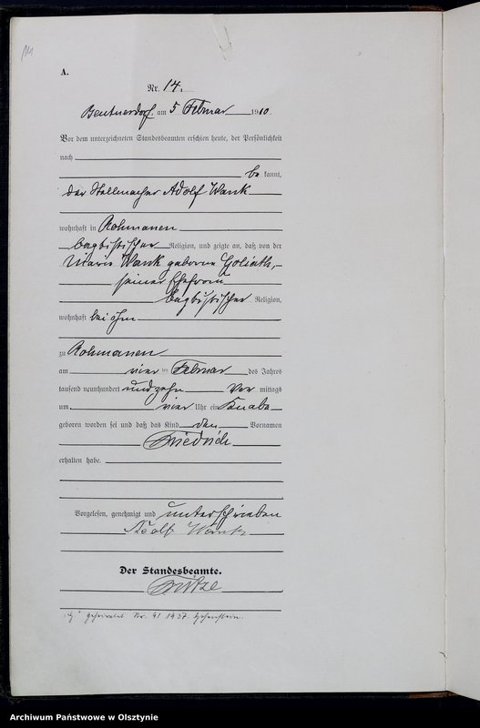 image.from.unit.number "Geburts-Haupt-Register Nr 1 - 200"