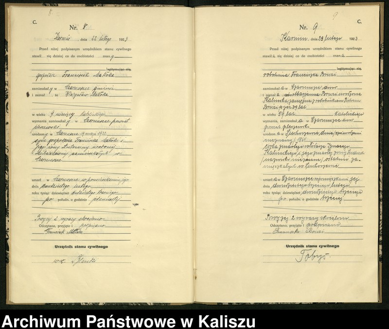 Obraz 8 z jednostki "[Księga zgonów]"
