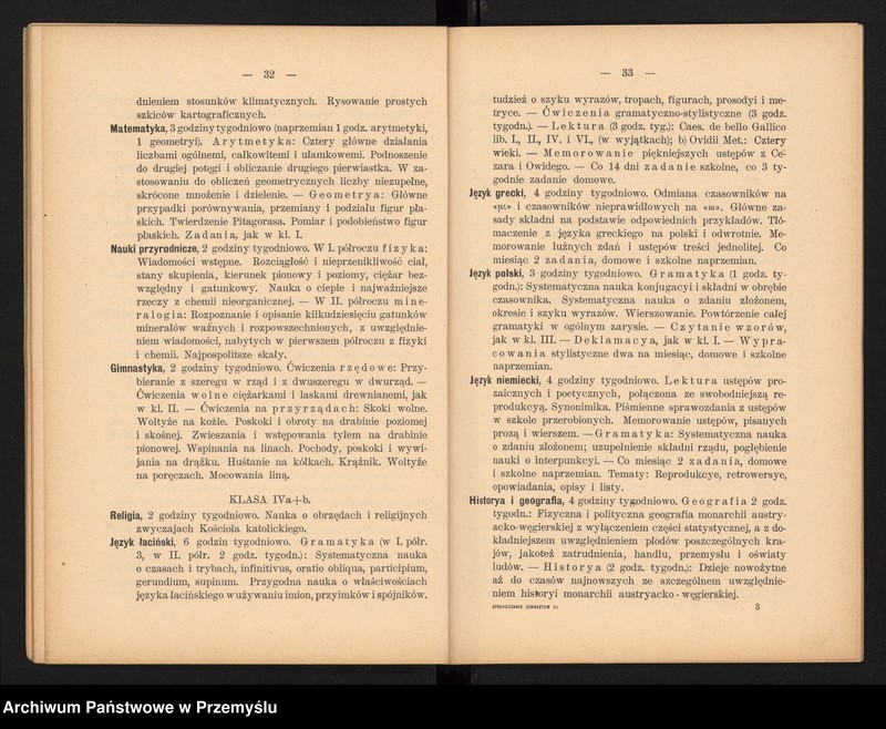 image.from.unit.number "Sprawozdanie dwudzieste drugie Dyrekcji c.k. Gimnazjum III. w Krakowie za rok szkolny 1905"