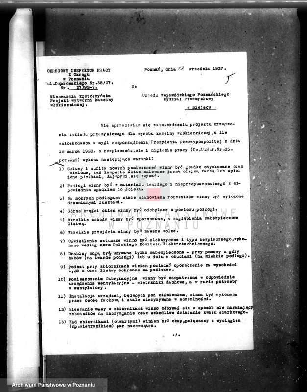 Obraz 9 z jednostki "Zatwierdzenie zakładu przemysłowego /mleczarnia/ w Krotoszynie /spółka z nieogr. odp"