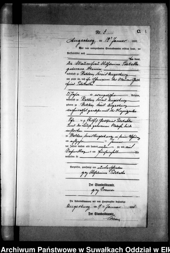 image.from.unit.number "Sterbe-Neben-Register des Preussischen Standes-Amtes Kehlen Kreis Angerburg"