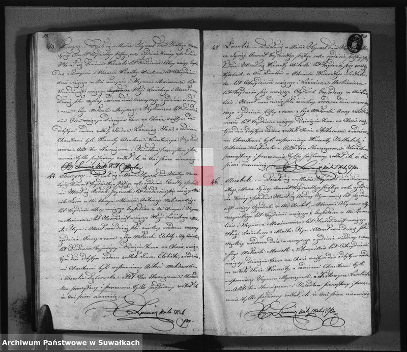 image.from.unit.number "Duplikat akt urodzonych, zaślubionych i umarłych w parafij seyneńskiey roku 1835"