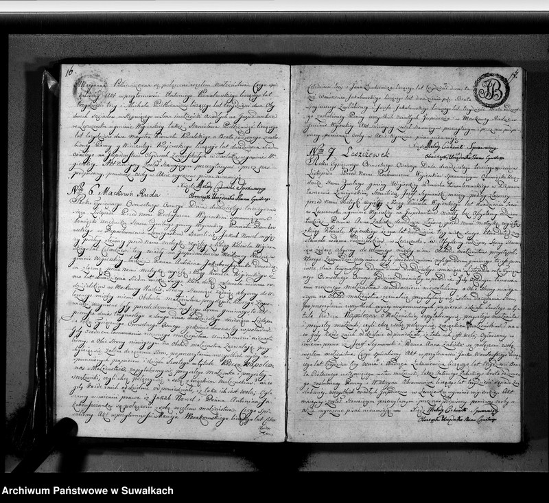 image.from.unit.number "Akta zaślubionych gminy wigierskiey od 1-go maja 1808 do dnia ostatniego kwietnia 1809"