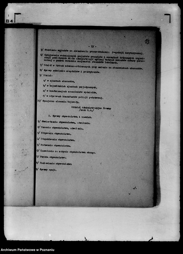 Obraz 16 z jednostki "Statut organizacyjny Urzędu Wojewódzkiego Poznańskiego"