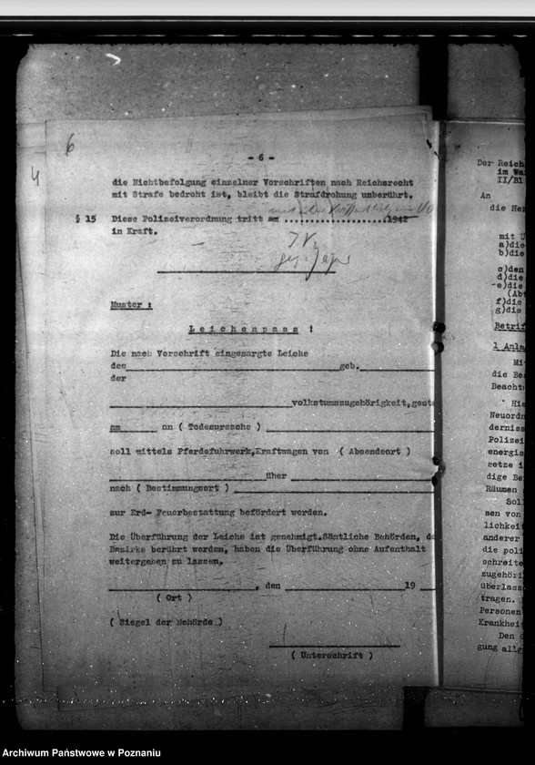 Obraz 9 z jednostki "Leichenwesen. Genuss von Äther. Ungenügend begrabene Leichen polnischer Soldaten. Feuerbestattungsverein"