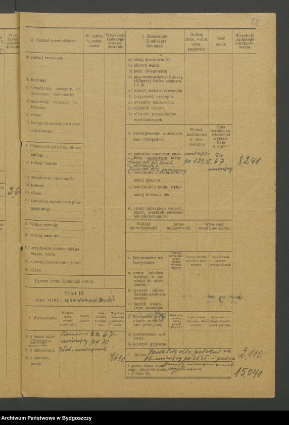 image.from.unit.number "Kwestionariusz dotyczący rejestracji szkód wojennych, nr 121-180"