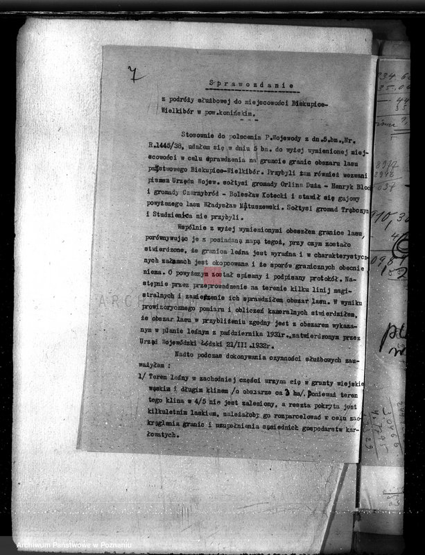 Obraz 11 z jednostki "Majętność Biskupiec powiat koniński /sprawa ustalenia granicy lasu/"