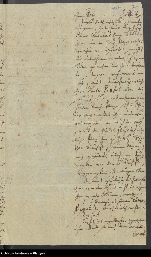 image.from.unit.number "Die Vermiethung des dem Rastenburschen Amts Hospital zugehörigen Bleickplatzes auch des Geköch=Gartens"