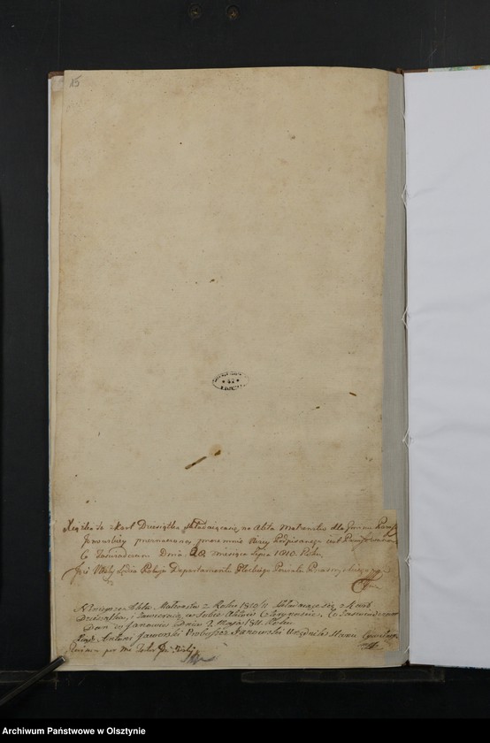 image.from.unit.number "Akta Małzenstw Gminy Janowskiey w Departamencie Płockim Powiecie Przasnyskim Spisane 1810/11"