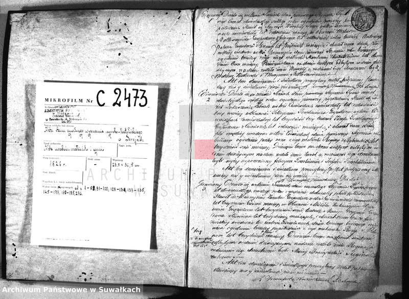 Obraz 3 z jednostki "Księga roczna czyli duplikat aktów urodzonych, zaślubionych i umarłych z roku 1826 parafij sereyskiey"