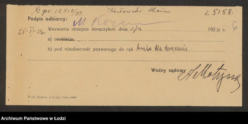 Obraz 8 z jednostki "Chaim Kozłowski- sprzedaż żelaza"