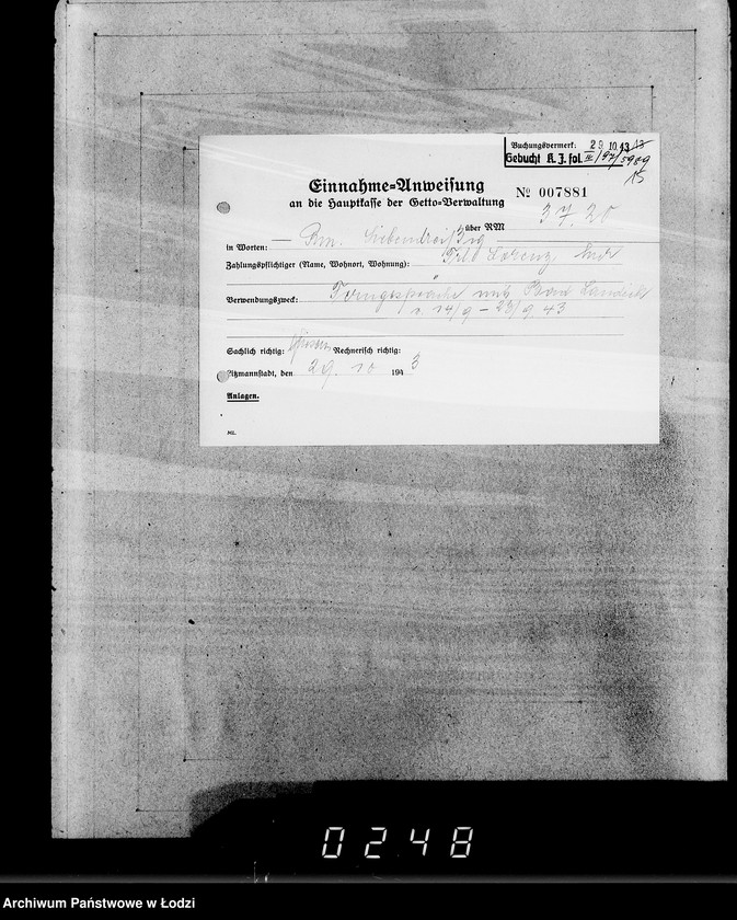 Obraz 19 z jednostki "22. Kassenbelege nr 5732- 5998"