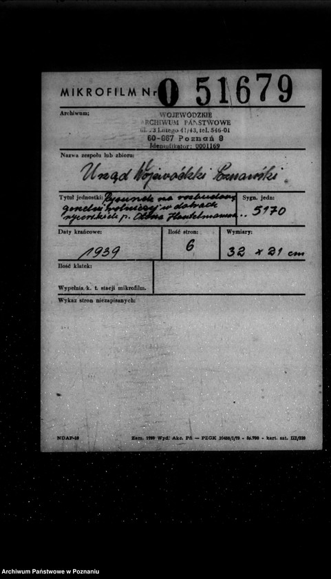 Obraz 2 z jednostki "Rysunek na rozbudowę gorzelni rolniczej w dobrach rycerskich O. Hantelmanna w Rokietnicy powiat poznański"