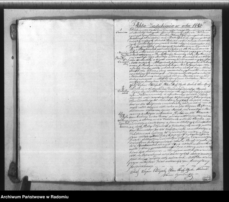 image.from.unit.number "Książka Duplikat Akt Cywilno - Religijnych Parafij Wysoka w okręgu Szydłowieckim Powiecie Opoczyńskim Gubernij Sandomierskiey na rok 1843 sporządzony"