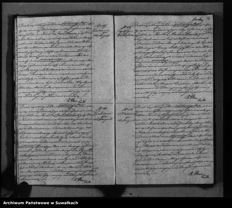image.from.unit.number "Duplikat do zapisywania aktów urodzeń, małżeństw i zeyścia parafii Ewangelicko-augsburskiej w Wiżajnach"