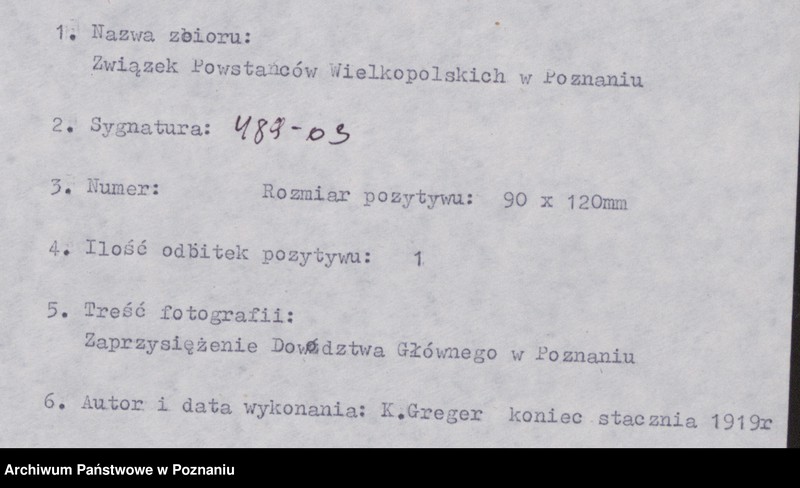 Obraz 8 z jednostki "Zaprzysiężenie Dowództwa Głównego w Poznaniu."