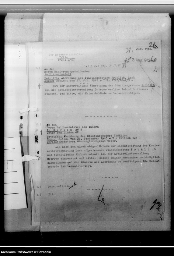 Obraz 6 z jednostki "Fröhlich, Erich - inspektor miejski"