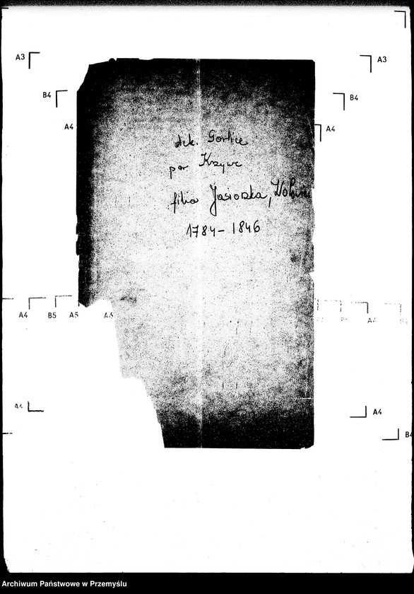 Obraz 4 z jednostki "[Kopie ksiąg metrykalnych parafii Krzywa z filiami Jasionka, Wołowiec (dekanat Gorlice)]"