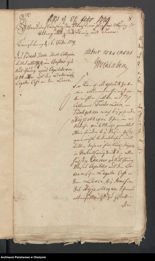 image.from.unit.number "Wegen der Anlehne aus der Powundenschen Lindenausche Legaten Caße"