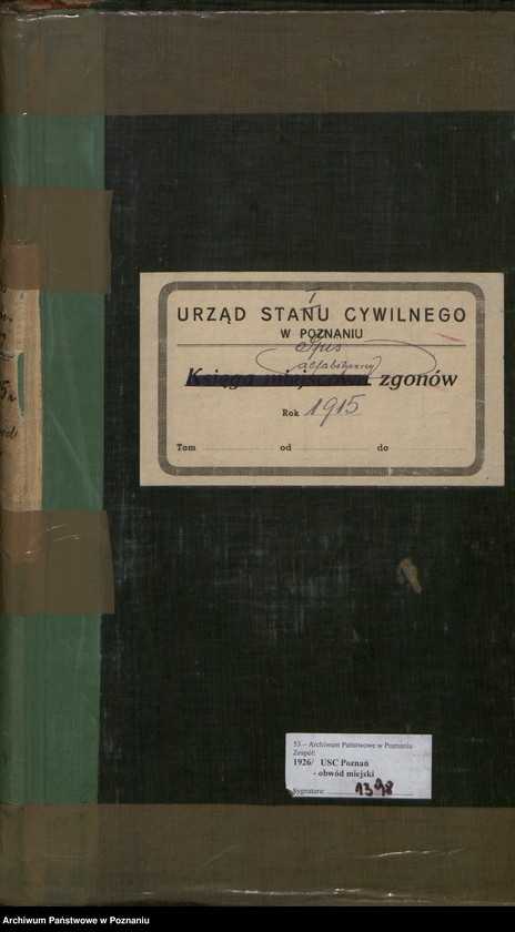 Obraz 2 z jednostki "Spis alfabetyczny zgonów za 1915"
