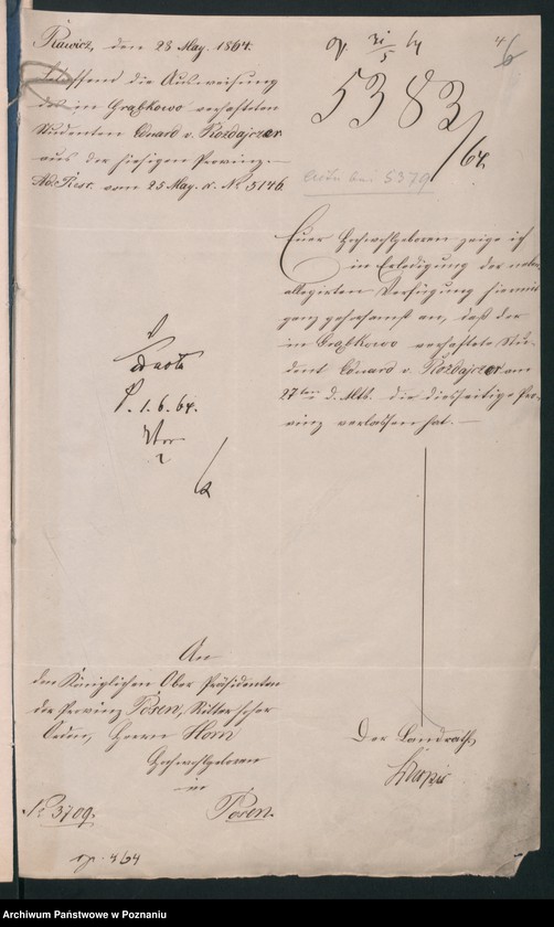 Obraz 8 z jednostki "Der Uebertritt polnischer und diesseitiger Untertanen auf preussisches und jenseitiges Gebiet während der polnischen Insurrektion und die dagegen getroffenen Massnahmen."