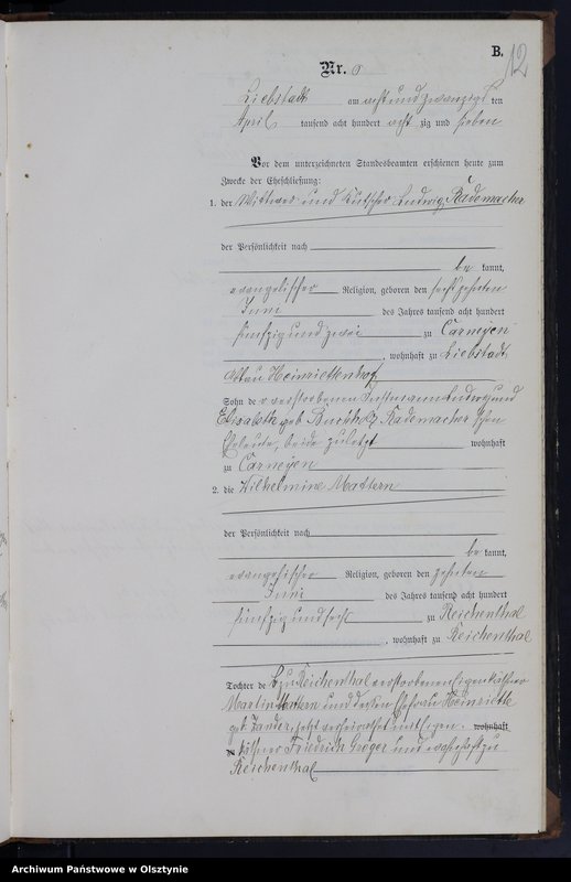 image.from.unit.number "Heiraths-Neben-Register Nr 1 - 14"