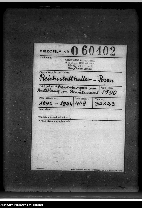 Obraz 2 z jednostki "Bewerbungen um Anstellung im Beamtendienst"