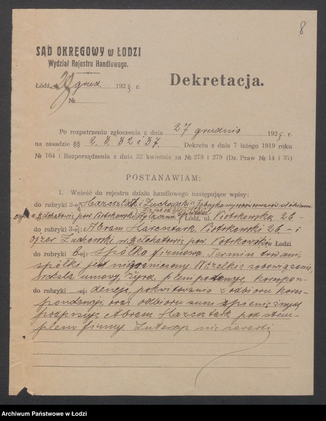 Obraz 10 z jednostki "Herosztark i Żuchowski – fabryka wyrobów włókienniczych"