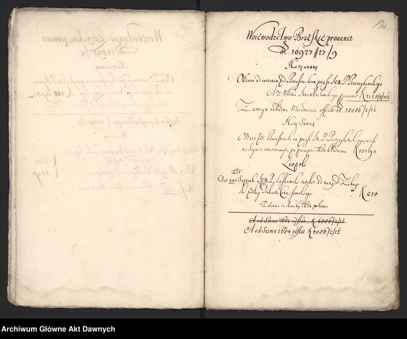 image.from.unit.number "Sumariusz poboru ("półtrzecia") uchwalonego pod Beresteczkiem, zatwierdzonego na sejmie w Brześciu Litewskim w 1653 r."