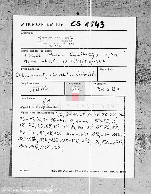 image.from.unit.number "Dokmenty k Knidze Brakosočtavšichsja Vejsejskogo R. Katoličeskago Prichoda s 1870 goda"