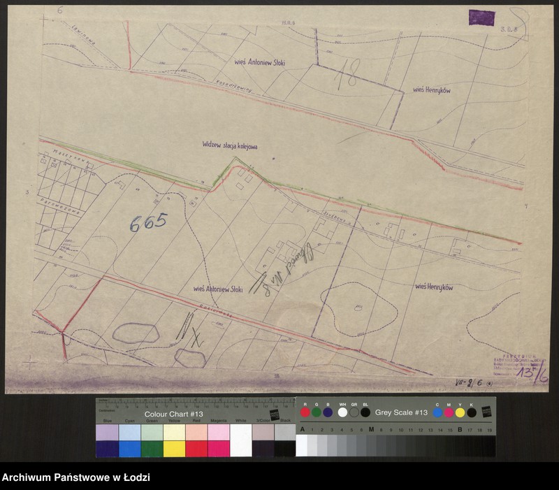 Obraz 1 z jednostki "Plan m. Łodzi 1:2000 z oznaczeniem podziału miasta na Obwody Komitetów Blokowych. Sekcja SO 6"