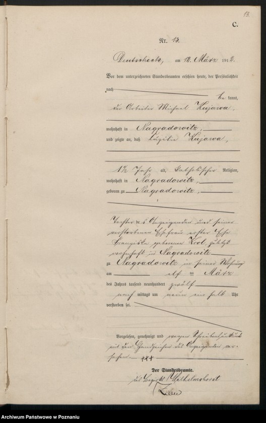 Obraz 15 z jednostki "Sterbe-Haupt-Register"