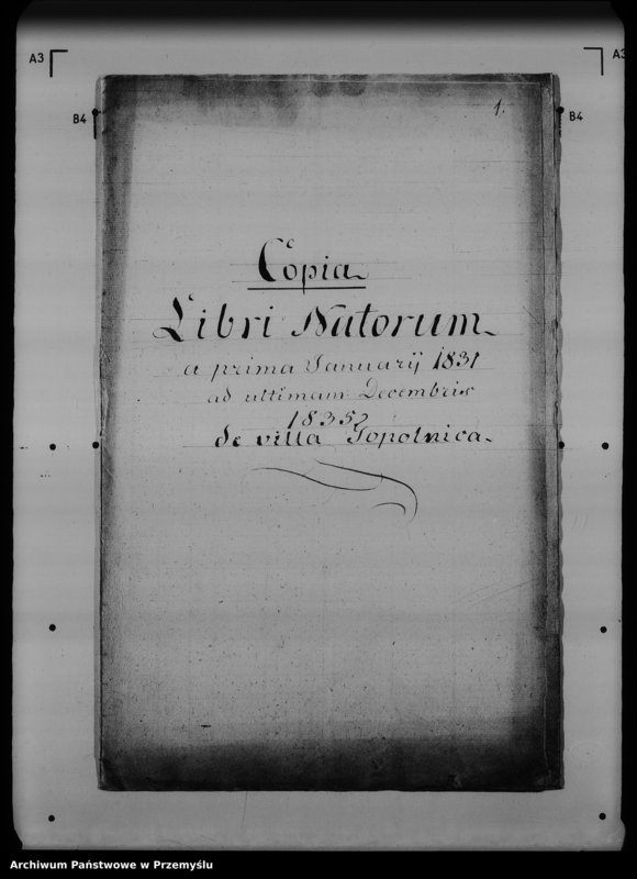 Obraz 5 z jednostki "[Kopie ksiąg metrykalnych parafii Topolnica z filią Niedzielna (dekanat Rozłucz)]"